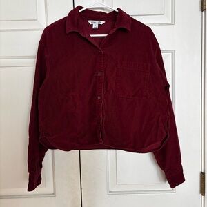 Old Navy Red Corduroy Shirt